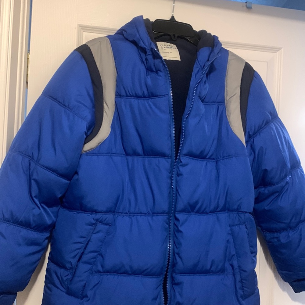Old navy blue puffer boys XL